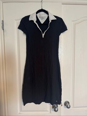 Tommy Hilfiger Black Dress with White Polo Collar